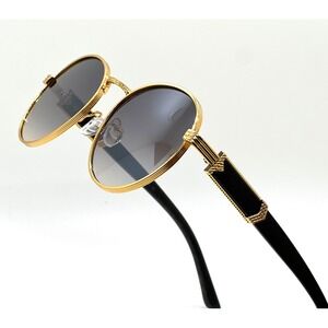 Round Sunglasses Gold Frame Lens Fashion Shades Hip‎ Hop Style Trendy Lentes New